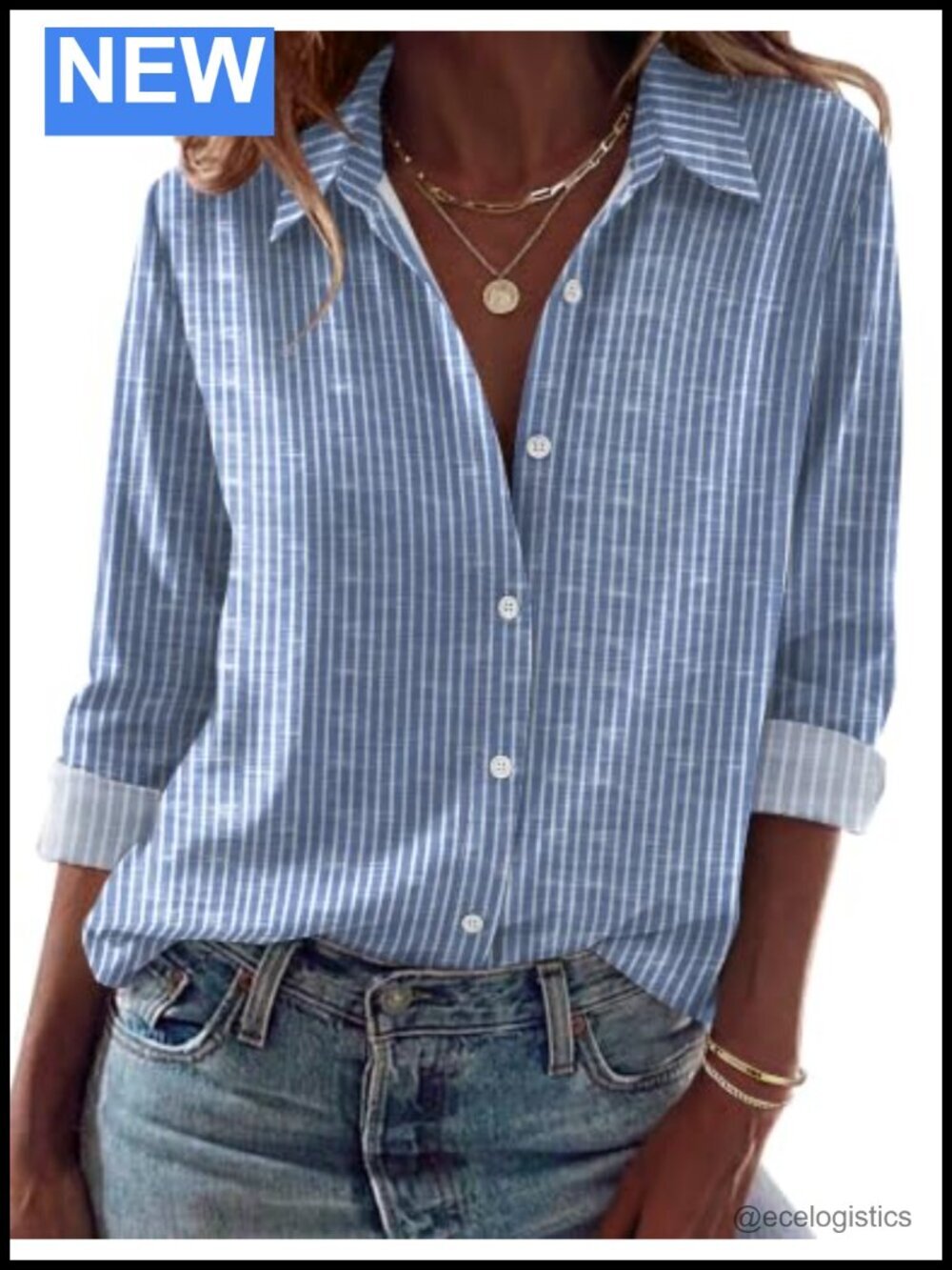 Dressy Casual Long Sleeve Button Down Blouse | Soft Polyester Spandex Work Top